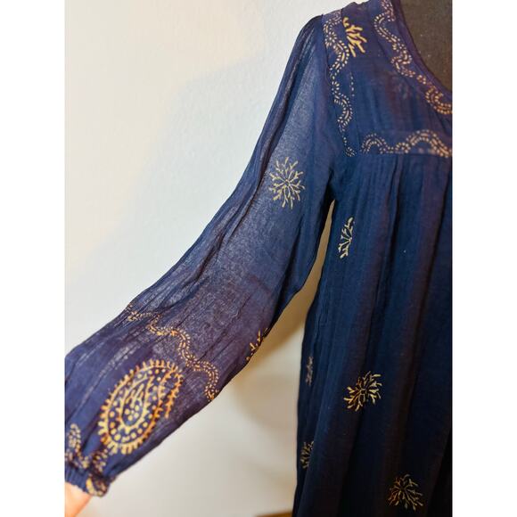 BLUE HIPPY NWT ONAK Jodhpur Full Length Block Printed Dress - Picture 4 of 13